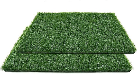 Artificial Grass for Dogs Pee Tray Fake Grass Mat for Professional Puppy Potty Trainer Replacement Dog Grass Pad for Indoor and Outdoor (25.5x19.5 Inch(Pack of 2))