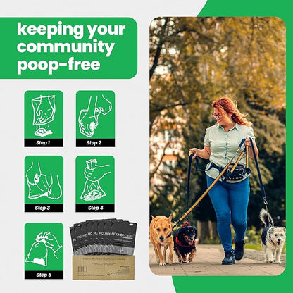 800 Count Pull-Strap Header Pet Waste Bags, 8 Header Packs of 100 Bags, Dog Waste Station Bags for HOA, Residential, XL and Strong, Easy Single Pull for Poop Station Dispensers