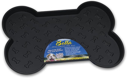 Loving Pets Bella Spill-Proof Pet Mat for Dogs, Small, Black