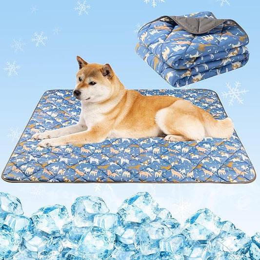 Dog Cooling Mat,Cat Self Cool Ice Pad,Lightweight Pet Cooling Pads Blanket Bed Cover,Puppies Summer Cool Tech Fabric,Washable Dog Sleeping Mat for Home & Outdoor,Keep Cool for Pets