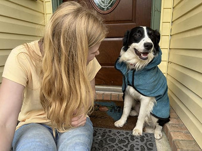 Avont Dog Bathrobe - Super Absorbent Pet Drying Towel Bath Robes After Bath Shower Swim Wet Walk for Puppies -Yellow(XL)