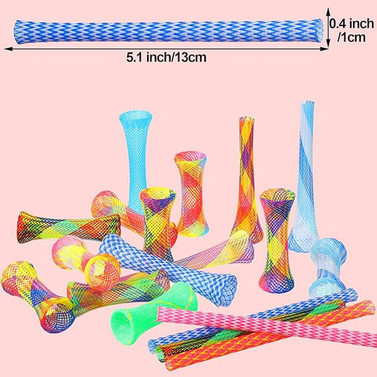 Leitee 60 Pcs Cat Spring Toys Kitten Colorful Fun Tubes Indoor Interactive Cat Tube Plastic Coil for Pet Hunt Scratching(Random Colors)