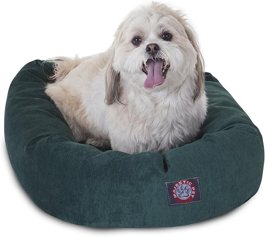 Majestic Pet Villa 24 Inch Shredded Memory Foam Dog Bed for Small Sized Dog 24x19x7 Inch–Orthopedic Pet Bed - Washable Small Puppy Mat with Head Support-Marine