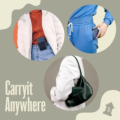 Loovipet® Carryit® Premium Patented Pet Waste Carrier, Locks in Odors, Carry Bagged Waste to Trash Can, Walk Hands-Free, Amazing Dog Poop Holder with Bag Dispenser, Belt Clip, Leash Clip (Dusk)