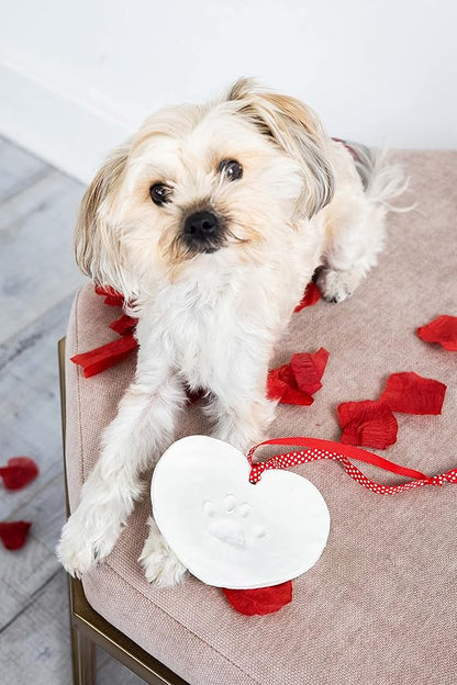 Pearhead Heart Paw Print Keepsake Kit – DIY Pet Paw Print Ornament for Dogs & Cats, Air-Dry Clay Impression Kit, Pet Memorial Keepsake, Gift for Dog Mom & Cat Mom