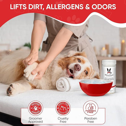 Warren London Deep Cleaning Paw Soak & Spray Combo | Soothes Itchy Paws with Seaweed, Tea Tree Oil & Aloe Vera | Anti-Lick Treatment | 12 Tablets + Deep Clean Paw Spray | Groomer-Approved Relief