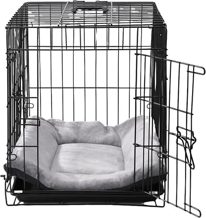 Dog Bed Plush Dog Crate Pad 24" x 18" Kennel Pad Machine Washable Entire Cat Crate Beds Double Sided Pet Cushion