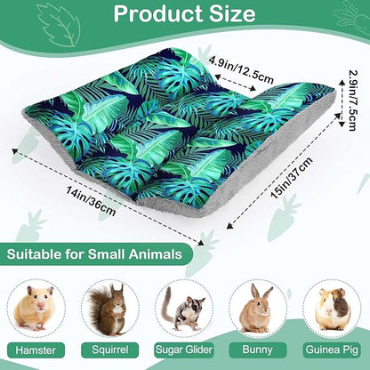 Rabbit Bed 15"X14"Thickened and Soft Bunny Bed Washable Cuddle Cushion Plush Mat Double-Sided Plush Small Pet Flop Mat Cotton Pillow for Rabbit