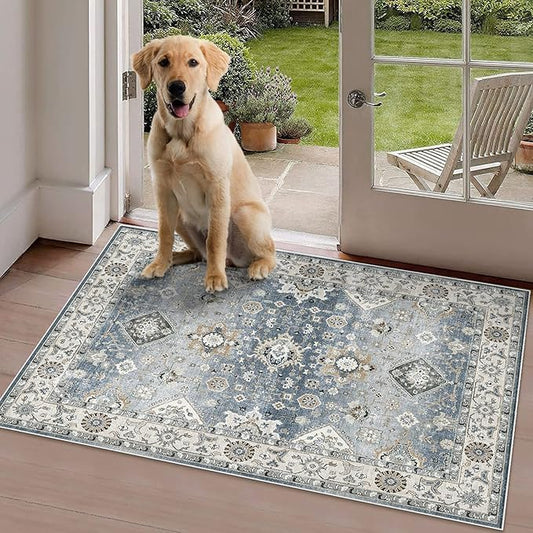 HY HAO YUN LAI Non Slip Runners for Hallways,Washable Hallway Runner Rug,Long Ultra Soft Kitchen Runner Rug,Non Shedding Accent Farmhouse Runner Rugs (Grey, 2 X 3)