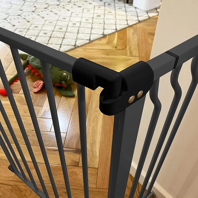 BalanceFrom Easy Walk-Thru Baby and Pet Safety Gate with Hold-Open and Auto-Close – Adjustable Steel Barrier for Stairs, Doorways, and Hallways, No Drilling Installation