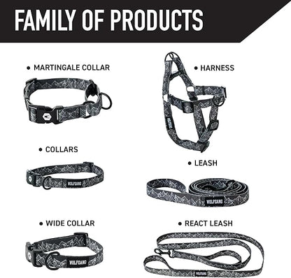 Wolfgang Heavy Duty, Adjustable Dog Collar with Quick Release Nylon Buckle for Walking & Training, WolfMountain Print, Small