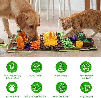 Snuffle Mat for Dogs Large Breed - Interactive Dog Toys for Boredom - Sniff mat - Mental Stimulation - Enrichment Toys- Slow Feed- Washable & Foldable (B)
