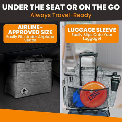 Dog Travel Bag for Supplies - Airline-Approved Backpack for Dogs - Pet Supply Organizer with Foldable Bowls & Food Containers - Pet Travel Bag - Dog Bags for Travelling with Accessories