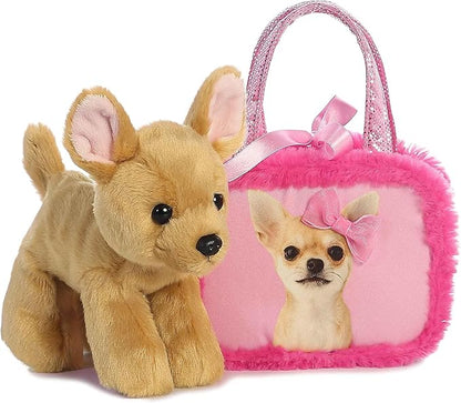 Aurora® Fashionable Fancy Pals™ Pretty in Pink Stuffed Animal - Mini Plush with Purse for Dress Up Fun - Perfect for Kids 3+ Years, Costumes, and Birthdays - Multicolor 6.5 Inches