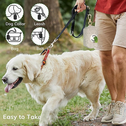 Dog Poop Bag Holder with Clip, Stylish Doggy Waste Bag Dispenser for Dog Leash, Durable Portable Poop Bag Carrier No Include Poop Bag Inside