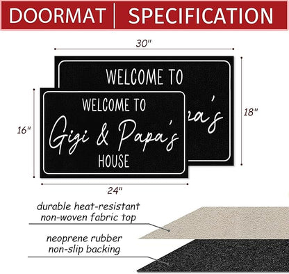 Custom Doormat with Family Name - Personalized Entryway Door Mat Front Door Mat for Outdoor Decor Entrance Mat Housewarming Gift with Anti-Slip Backing Design04
