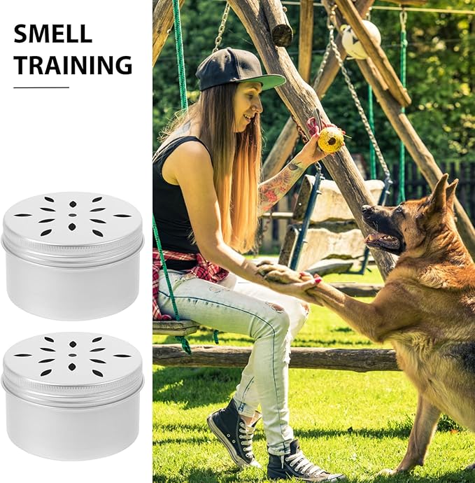 FRCOLOR Dog Scent Training Case 2.67X2.67X1.37In Dog Nose Work Training Tool Pet Scent Box for Agility and Behavior