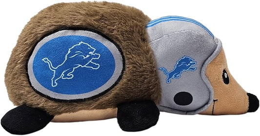 NFL Detroit Lions Plush Hedgehog Toy for Dogs & Cats, Cool Soft Pet Toy for Fun and Interactive Play, Dog Chew Toy with Squeaker, Licensed Hot Pet Toy