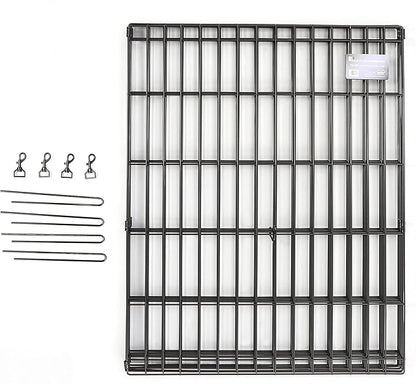MidWest Homes for Pets Folding Metal Dog Exercise Pen, Indoor/Outdoor Playpen with No Door, Provides 16 Sq Feet of Play Space, 36-Inches Tall, Black E-Coated
