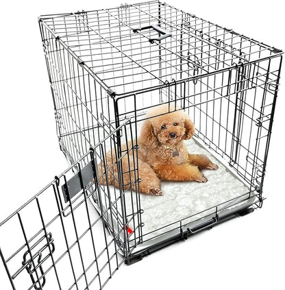 Dog Bed Crate Mat(21" X 14"), Soft Plush Dog Bed Pad Machine Washable Crate Pad, Sleeping Mat with Anti Slip Bottom