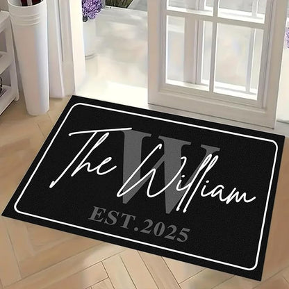 Custom Doormat with Family Name - Personalized Entryway Door Mat Front Door Mat for Outdoor Decor Entrance Mat Housewarming Gift with Anti-Slip Backing Design11