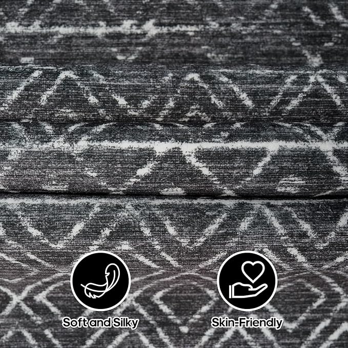 Rug Runners 2x8 for Hallway: Washable Moroccan Rugs Non Slip for Kitchen Entryway Bedroom - Soft Stain Resistant Easy Clean Mat for Family with Pets 2x8 Black