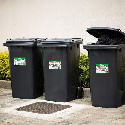 5 PC Please Do Not Dispose Poop Bags in This Trash Bin Stickers, 4x6 Vinyl No Pet Waste Sign