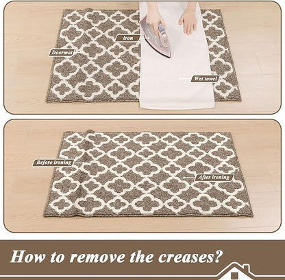 U'Artlines Indoor Door Mat 2×3 ft, Non-Slip Washable Doormats, Dirt Resistant Absorbent Low Profile Floor Mats and Rugs for Front Back Door, Entryway