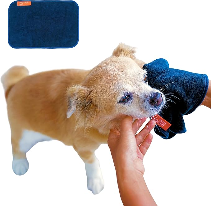 Microfiber Dog Face & Drool Towel (12.6 x 7.9 in) – Ultra Absorbent Dog Mouth Towel for Drool, Drinking Mess & Quick Cleanups