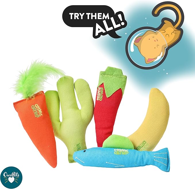 OurPets 100-Percent North American Catnip Filled Carrot Cat Toy 24 Karat