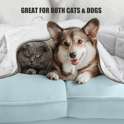 Leekalos Dog Cooling Mat,Pet Cooling Pads for Dogs Blanket,Summer Cooling Bed for Cats Blanket,Portable Pet Cooling Cushion for Home & Outdoor，Keep Cooling for Pets (Cool Grey, Medium(29"x40"))
