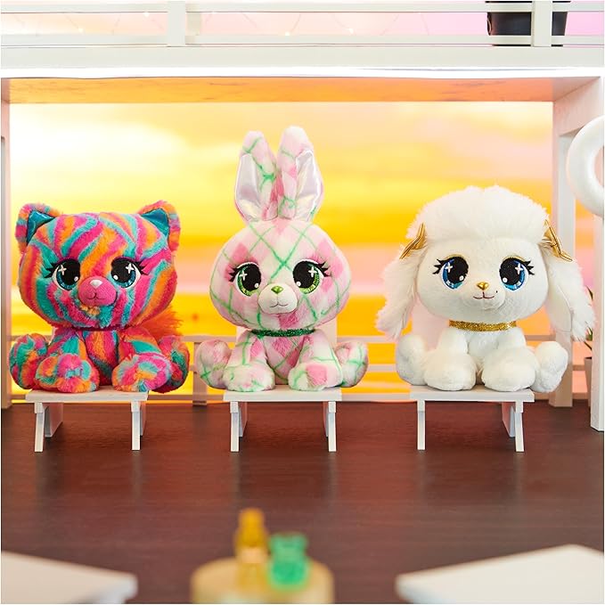 GUND P.Lushes Pets Kennedy Karrats Designer Fashion Plush Toy, Collectible Bunny Stuffed Animal, Pink and Green, 6”