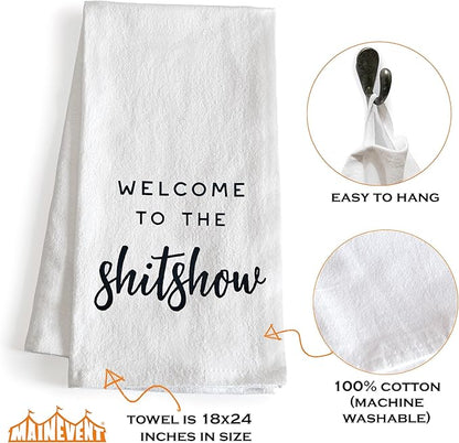 MAINEVENT Welcome to The Show Kitchen Towel 18x24 Inch, Funny Dish Towel