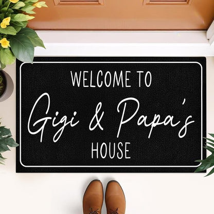 Custom Doormat with Family Name - Personalized Entryway Door Mat Front Door Mat for Outdoor Decor Entrance Mat Housewarming Gift with Anti-Slip Backing Design04