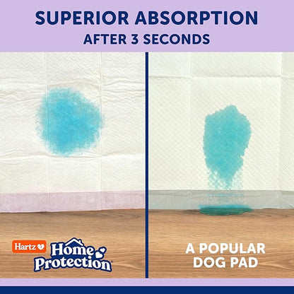 Hartz Home Protection Super Absorbent Odor Eliminating Lavender Scented No Leak Dog Pads, 50 count