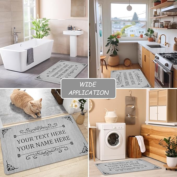 Custom Doormat with Family Name - Personalized Entryway Door Mat Front Door Mat for Outdoor Decor Entrance Mat Housewarming Gift with Anti-Slip Backing