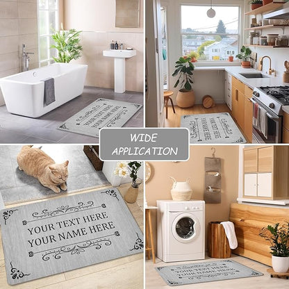 Custom Doormat with Family Name - Personalized Entryway Door Mat Front Door Mat for Outdoor Decor Entrance Mat Housewarming Gift with Anti-Slip Backing