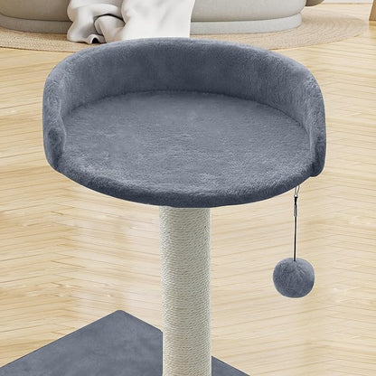 Roypet 32" Cat Tree with Scratching Pad and Perch, Grey
