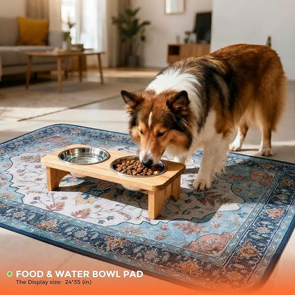 Hompet 2 Pack Super Absorbent Dog Door Mat for Muddy Paws, Washable Pee Pads for Dogs, Reusable Puppy Training Pads, Quick Dry Non-Slip Pet Entryway Rug, Leak-Proof Potty Pad for Indoor Floors 18x28