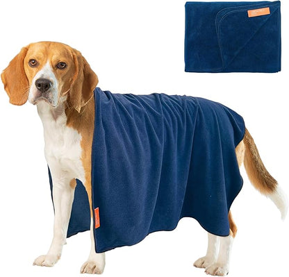 Microfiber Dog Bath Towel – Medium Dog Drying Towel (32 x 21.6 in) – Ultra Absorbent Pet Towel for Bath Time, Swimming & Rainy Walks