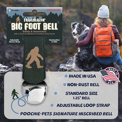 Trailblazin' Bear Bell for Outdoor Safety, Camping, Hiking Essentials, Bike Bells, Backpacking & Dog Bell to Alert Wildlife, Off-Leash Tracking, Made in USA