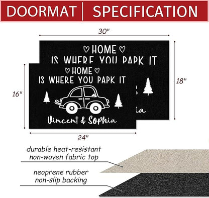 Custom Doormat with Family Name - Personalized Entryway Door Mat Front Door Mat for Outdoor Decor Entrance Mat Housewarming Gift with Anti-Slip Backing Design12