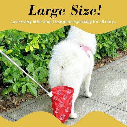 Strawberry Scented Dog Poop Bags - 120 counts red Pet Waste Bags with Dispensers, Extra Large 13x9 Inch Leak-Proof Fragrance Bags for Dogs Walking and Cat Litter