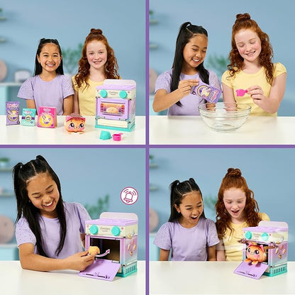Cookeez Makery Lil' Bakez Oven, Mix The Dough and Make A Scented Surprise Pet in The Form of A Deliciously Scented Plush Toy (Non-Electronic), Bake and Collect - Styles May Vary