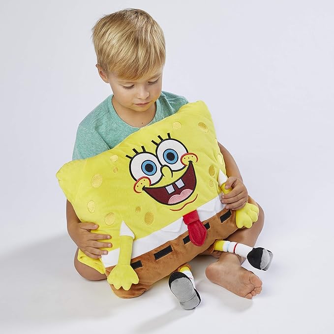 Pillow Pets 16 inch Spongebob Squarepants Stuffed Animal, Nickelodeon Plush Toy Gift for Kids