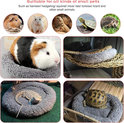 BWOGUE Hamster Bed,Round Velvet Warm Sleep Mat Pad for Hamster/Hedgehog/Squirrel/Guinea Pig/Rats and Other Small Animals