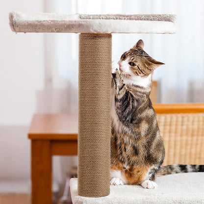 4 PCS M8 Cat Scratching Post Replacement, 15.7 x 3.1 Inches Cat Tree Replacement Post Jute Pole for Indoor Cats with M8 Screws, for Kitten Tree Tower Spare Cat Furniture Accessories