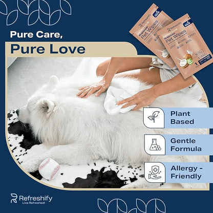 Dog Wipes for Paws and Butt - Coconut Scented (Pack of 400) - Pet Wipes for Dogs and Cats - Deodorizing Non Toxic Dog Wipes, +12 Additional Travel Wipes