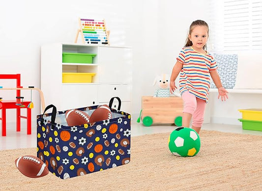 Kids Hamper Storage Bins Organizer Toy Box Laundry Basket Large Canvas Collapsible Chest for Home/Dorm/Kitchen/Pet/Office/Closet/Shelf/Gift Baskets