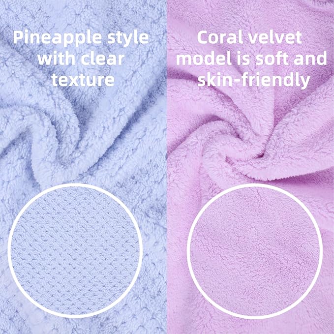 Super Absorbent Dog Bathrobe Pineapple Soft Fast Drying Dogs Towel Robe Adjustable Drying Coat for After Bath with Hood (Pineapple Blue, Small)